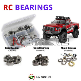 J-M SUPPLIES - RCScrewZ Metal Shielded Bearing Kit gma007b for GMade Komodo 1/10 Rock Crawler GS01 (GM54000) | SET - 