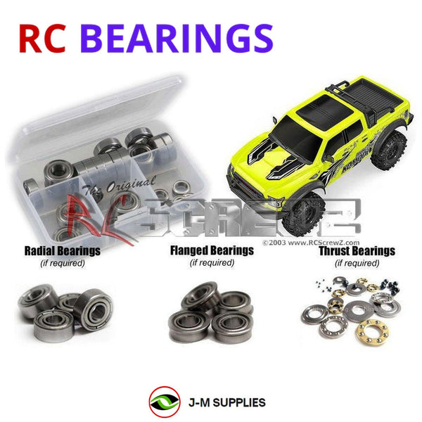 Representative image of an RCScrewZ metal-shielded bearing kit for GMade GS02 Komodo Double Cab GM57004; exact bearing sizes and quantities vary by RC model.