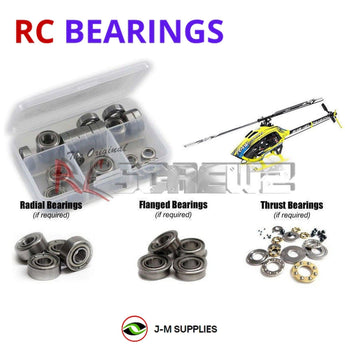 Representative image of an RCScrewZ metal-shielded bearing kit for Goblin 420 Raw RC Helicopter (#SG421); exact bearing sizes and quantities vary by RC model.