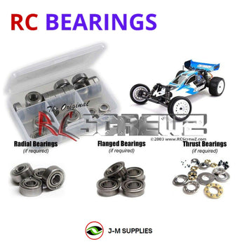 J-M SUPPLIES - RCScrewZ Metal Shielded Bearing Kit helrc002b for Helion RC Criterion 1/10th RC Car | SET - 