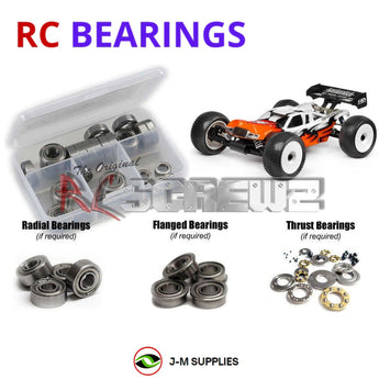 J-M SUPPLIES - RCScrewZ Metal Shielded Bearing Kit hot021b for Hot Bodies D8-T 1/8 Truggy | SET - 