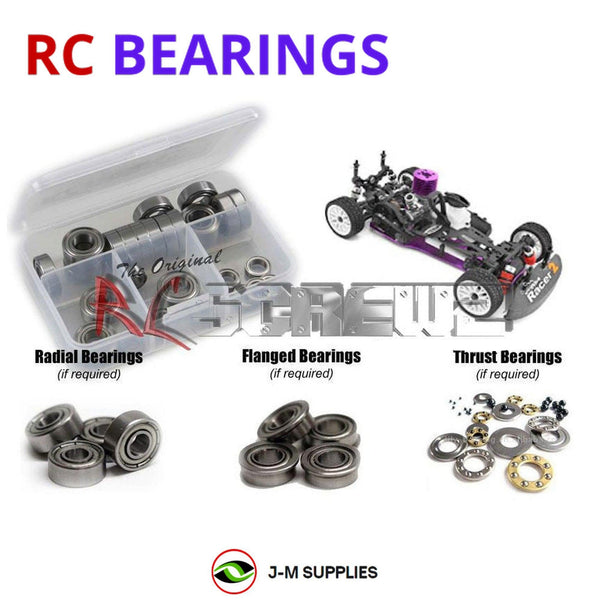 Representative image of an RCScrewZ metal-shielded bearing kit for HPI Racing Nitro RS4 Racer 2 1/10 Nitro Touring Car (426); exact bearing sizes and quantities vary by RC model.