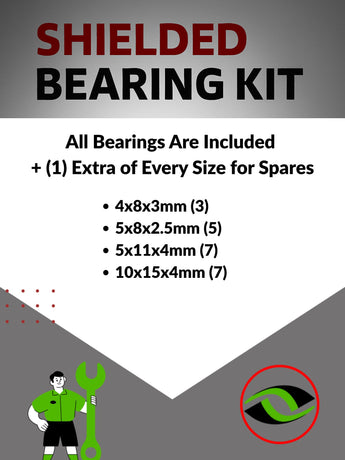J-M SUPPLIES RC Parts Store - RCScrewZ Metal Shielded Bearing Kit hpi013b for HPI Racing RS4 Pro 1/10 Electric 4WD On-Road Touring Car (#170) | SET