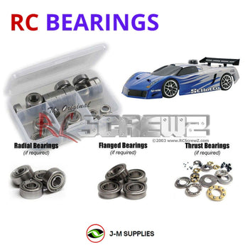 J-M SUPPLIES - RCScrewZ Metal Shielded Bearing Kit hpi015b for HPI Racing RS4 3 RTR RC Car | SET - 