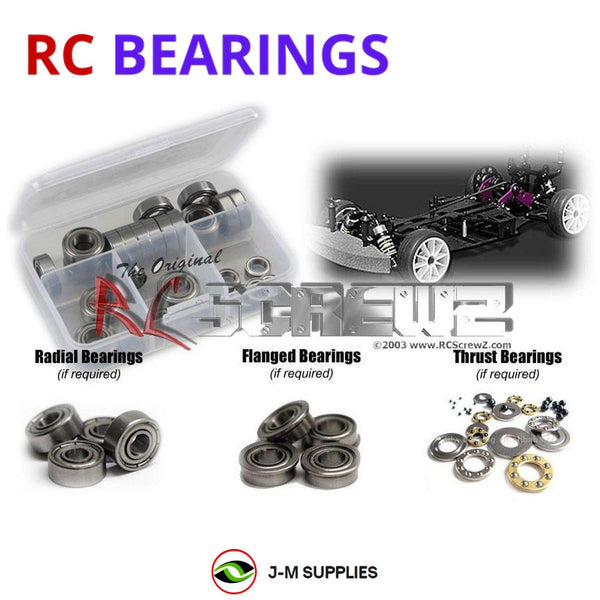 Representative image of an RCScrewZ metal-shielded bearing kit for HPI Racing Sprint RTR 1/10 Electric 4WD Touring Car (701, 702); exact bearing sizes and quantities vary by RC model.