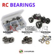 Representative image of an RCScrewZ metal-shielded bearing kit for HPI Savage X 4.1 RTR 1/8 Nitro 4WD Monster Truck (858); exact bearing sizes and quantities vary by RC model.