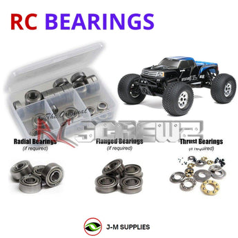 Representative image of an RCScrewZ metal-shielded bearing kit for HPI Savage XL 5.9 Big Block RTR 1/8 Nitro 4WD (104246, HPI104246); exact bearing sizes and quantities vary by RC model.