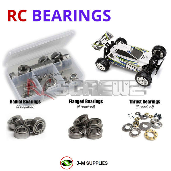 Representative image of an RCScrewZ metal-shielded bearing kit for HPI Racing Brama 10B RTR 1/10 Electric 4WD Buggy (10791); exact bearing sizes and quantities vary by RC model.
