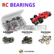 Representative image of an RCScrewZ metal-shielded bearing kit for HPI F10 Formula Ten 1/10 Electric 2WD Formula One Car (102851); exact bearing sizes and quantities vary by RC model.