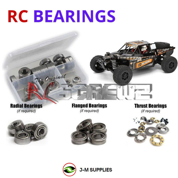 Representative image of an RCScrewZ metal-shielded bearing kit for HPI Apache C1 Flux 1/8 4WD Off-Road Desert Buggy (107108); exact bearing sizes and quantities vary by RC model.