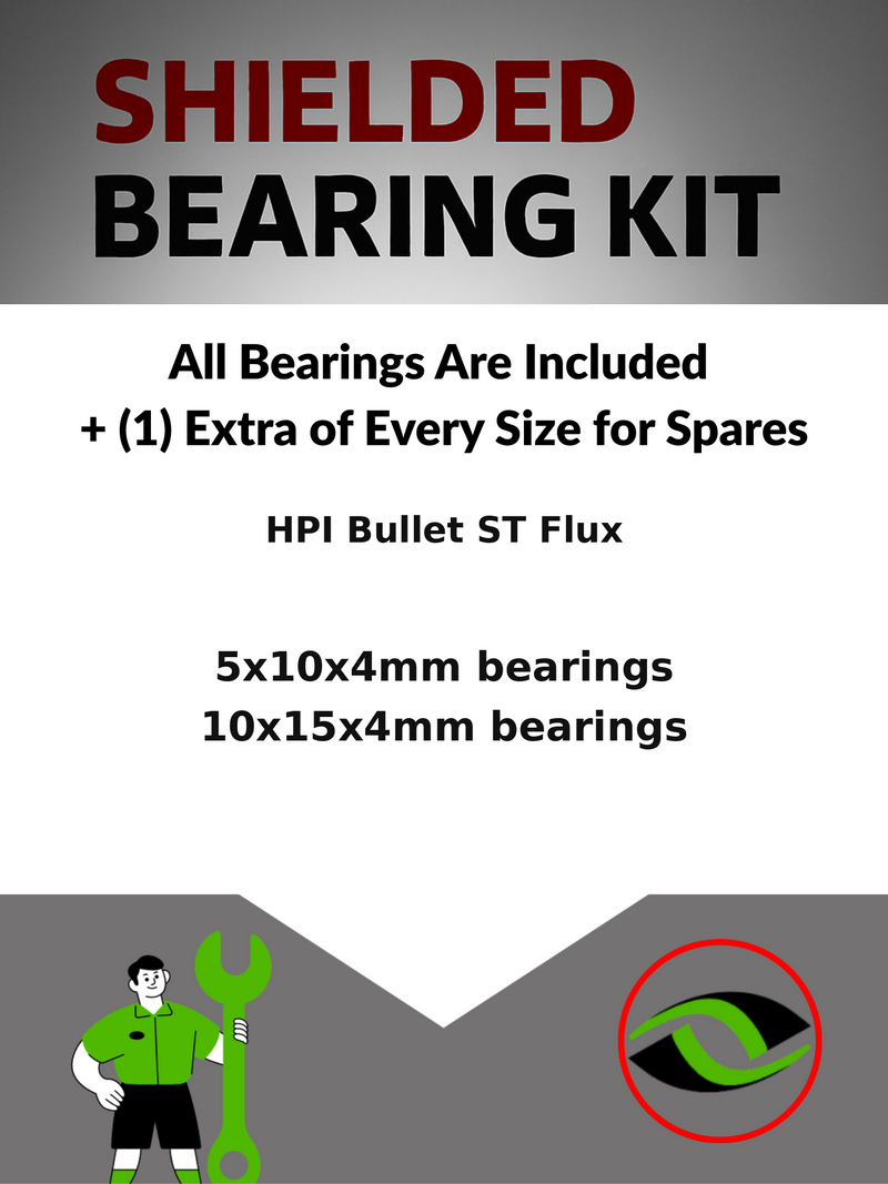 Upgrade Your RC Car with Metal Shielded Bearings for HPI Bullet ST Flux | hpi071b - High Performance Upgrade | Durable & Reliable - by J-M SUPPLIES