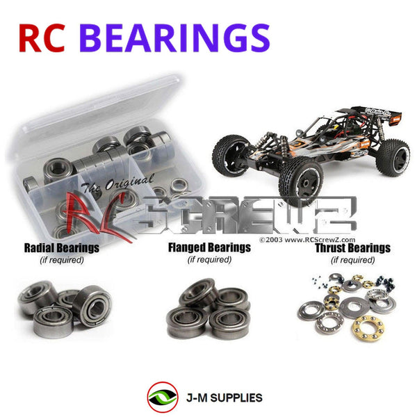 J-M SUPPLIES RC Parts Store - RCScrewZ Metal Shielded Bearing Kit hpi076b for HPI Racing Super 5B Flux #107684 RC Car | PRO