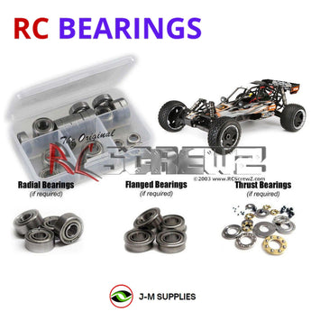 J-M SUPPLIES - RCScrewZ Metal Shielded Bearing Kit hpi076b for HPI Racing Super 5B Flux #107684 RC Car | SET - 