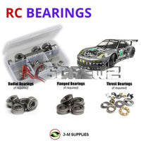 Representative image of an RCScrewZ metal-shielded bearing kit for HPI RS4 Sport 3 Flux Porsche 911 GT3 RSR 1/10 Elec 4WD (114350); exact bearing sizes and quantities vary by RC model.