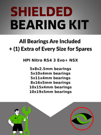 Upgrade Your RC Car with Metal Shielded Bearings for HPI Nitro RS4 3 Evo+ NSX | hpi097b - High Performance Upgrade | Durable & Reliable - by J-M SUPPLIES