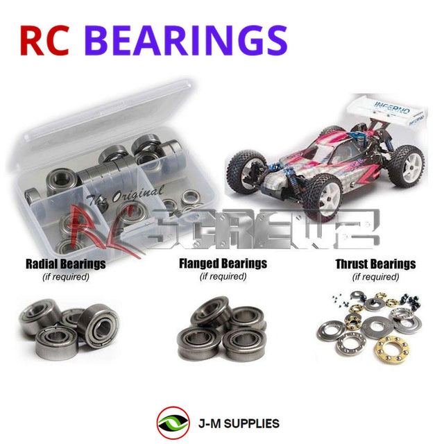 RCScrewZ Metal Shielded Bearing Kit kyo003b for Kyosho Inferno MP-6 International 1/8 Nitro GP 4WD Off-Road Competition Buggy (31892) | SET