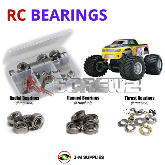 RCScrewZ Metal Shielded Bearing Kit kyo005b for Kyosho Mad Force 1/8 Nitro GP 4WD Monster Truck (31221) | SET