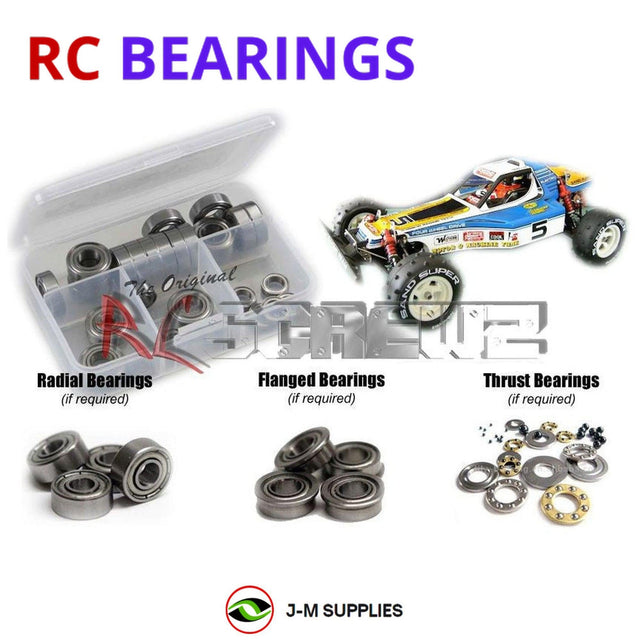 RCScrewZ Metal Shielded Bearing Kit kyo006b for Kyosho Optima 1/10 Electric 4WD Off-Road Racing Buggy (3032) | SET