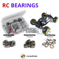 Representative image of an RCScrewZ metal-shielded bearing kit for Kyosho TR-15 Monster Touring 1/8 Nitro 4WD (31213); exact bearing sizes and quantities vary by RC model.
