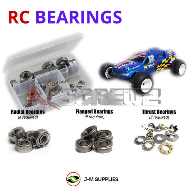RCScrewZ Metal Shielded Bearing Kit kyo017b for Kyosho EP Ultima ST Racing Sports 1/10 Electric 2WD Stadium Truck (30952) | SET