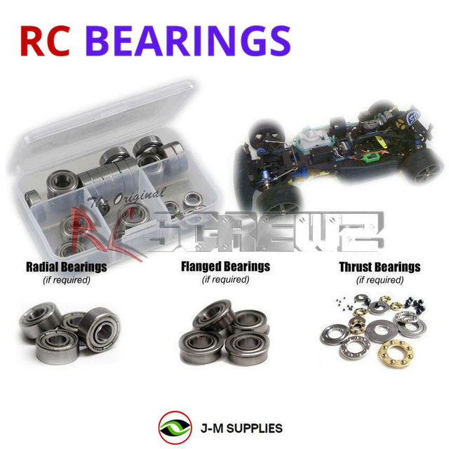 RCScrewZ Metal Shielded Bearing Kit kyo037b for Kyosho SuperTen FW-04 1/10 Nitro 4WD On-Road Touring Car (31001) | SET