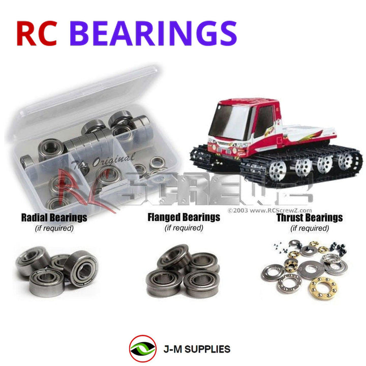 Representative image of an RCScrewZ metal-shielded bearing kit for Kyosho Nitro Blizzard 1/12 Nitro Tracked Snow Cat (31851); exact bearing sizes and quantities vary by RC model.