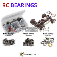 Representative image of an RCScrewZ metal-shielded bearing kit for Kyosho Turbo Burns 1/8 Nitro 4WD Off-Road Buggy (3097); exact bearing sizes and quantities vary by RC model.