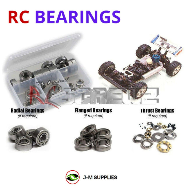 RCScrewZ Metal Shielded Bearing Kit kyo042b for Kyosho Turbo Burns 1/8 Nitro 4WD Off-Road Racing Buggy (3097) | SET