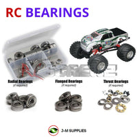 Representative image of an RCScrewZ metal-shielded bearing kit for Kyosho Twin Force 1/10 Electric 4WD Monster Truck (30521B); exact bearing sizes and quantities vary by RC model.