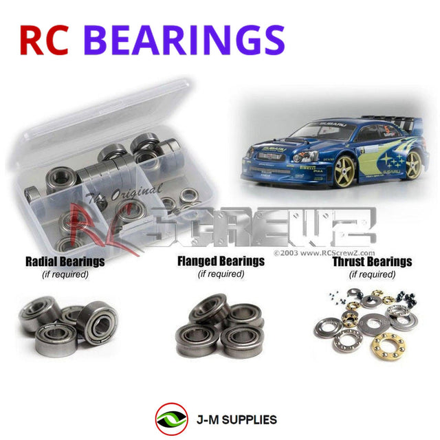 RCScrewZ Metal Shielded Bearing Kit kyo054b for Kyosho Subaru Impreza WRC04 1/8 RC Rally Car (31811) | SET