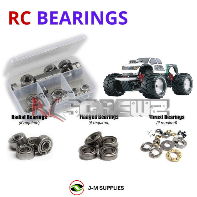 RCScrewZ Metal Shielded Bearing Kit kyo058b for Kyosho Giga Crusher DF/SF Single/Dual Force 1/8 Nitro 4WD Monster Truck (31141, 31142) | SET
