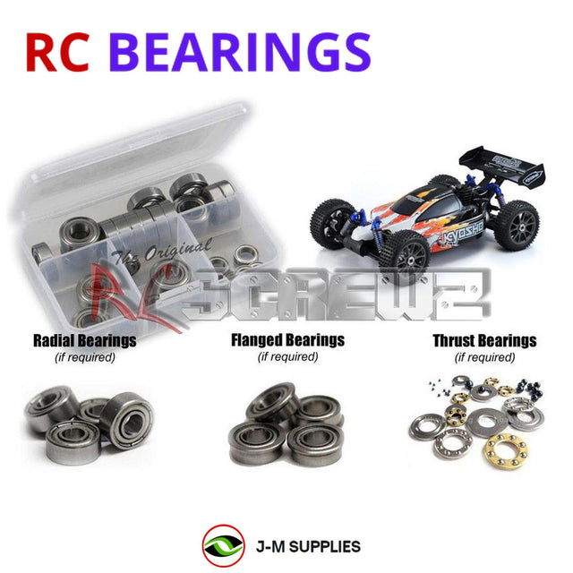 RCScrewZ Metal Shielded Bearing Kit kyo122b for Kyosho Inferno MP7.5 Sports 4 Readyset GP 1/8 Nitro 4WD Off-Road Buggy (31279) | SET