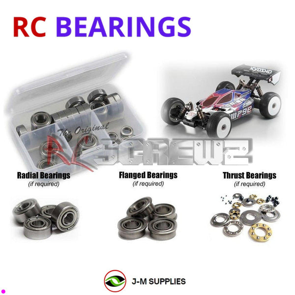 J-M SUPPLIES - RCScrewZ Metal Shielded Bearing Kit kyo124b for Kyosho Inferno MP9e 1/8th #38097 RC Car | SET - 