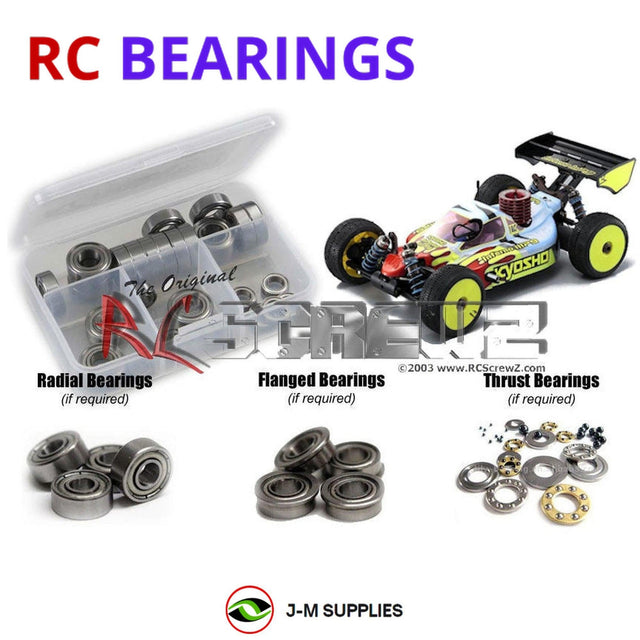 RCScrewZ Metal Shielded Bearing Kit kyo141b for Kyosho Inferno MP9 TKI3 1/8 Nitro GP 4WD Off-Road Competition Buggy (31788) | SET