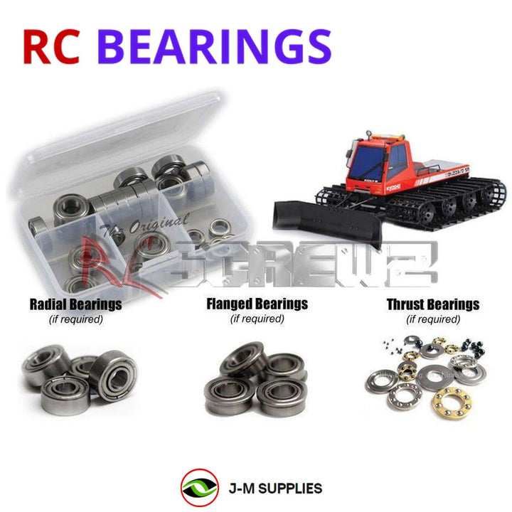 Representative image of an RCScrewZ metal-shielded bearing kit for Kyosho Blizzard SR 1/12 Electric Tracked Vehicle (30987); exact bearing sizes and quantities vary by RC model.