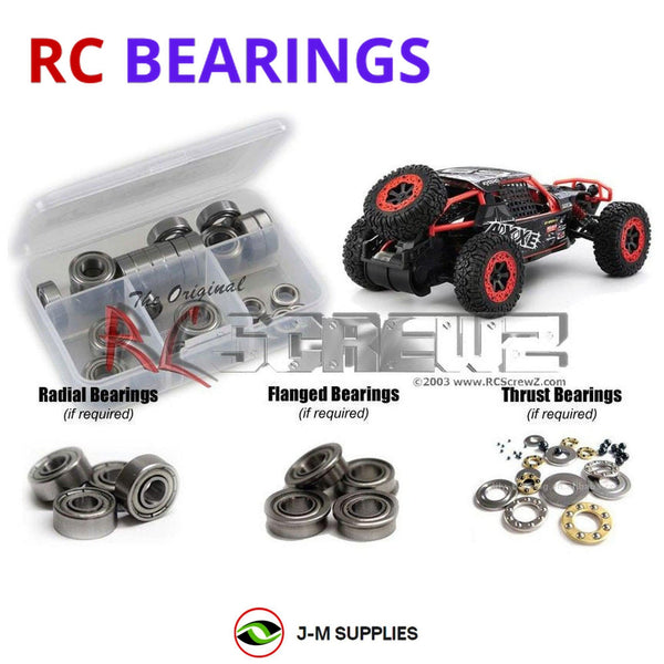 J-M SUPPLIES - RCScrewZ Metal Shielded Bearing Kit kyo169b for Kyosho Axxe Readyset 34401 RC Car | SET - 