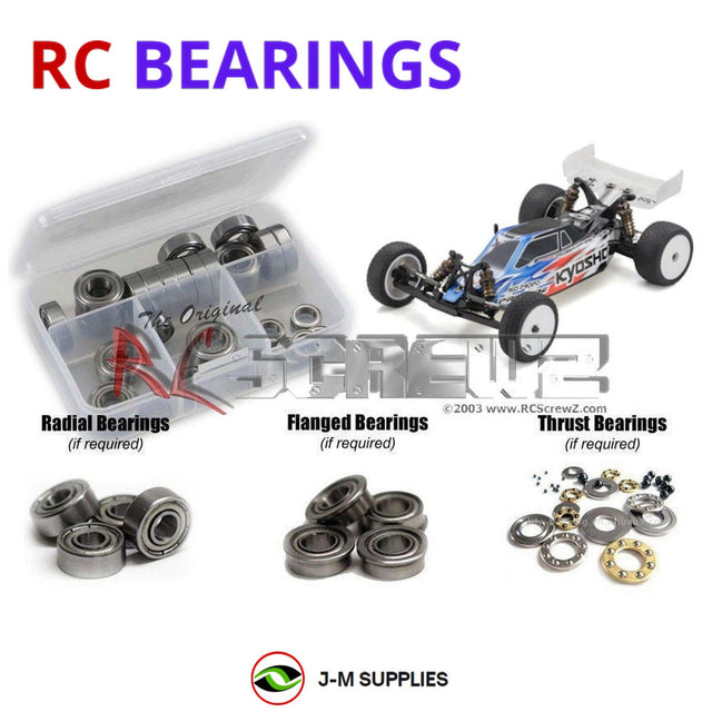 RCScrewZ Metal Shielded Bearing Kit kyo178b for Kyosho Ultima RB6.6 1/10 Electric 2WD Off-Road Competition Buggy (34310B) | SET