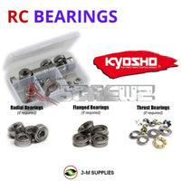 Representative image of an RCScrewZ metal-shielded bearing kit for Kyosho Pro-X / XRT 1/10 Electric 2WD Truck (30332, 30334); exact bearing sizes and quantities vary by RC model.