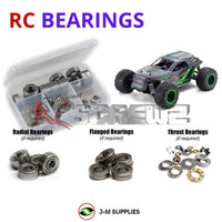 Representative image of an RCScrewZ metal-shielded bearing kit for Kyosho Fazer Mk2 Rage 2.0 1/10 Electric 4WD Truck (34411); exact bearing sizes and quantities vary by RC model.