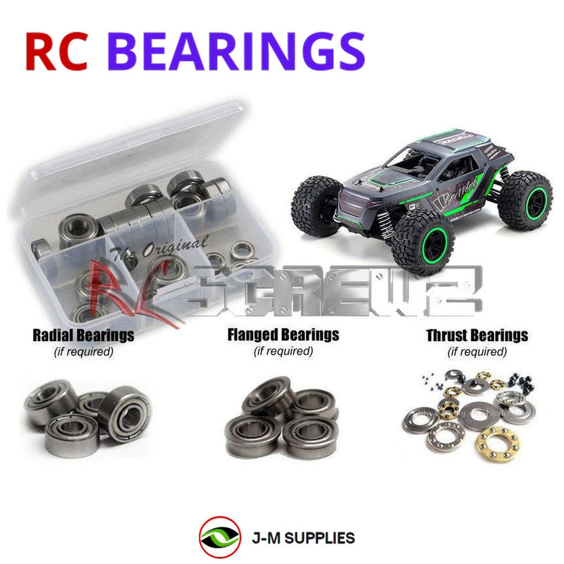 Representative image of an RCScrewZ metal-shielded bearing kit for Kyosho Fazer Mk2 Rage 2.0 1/10 Electric 4WD Truck (34411); exact bearing sizes and quantities vary by RC model.