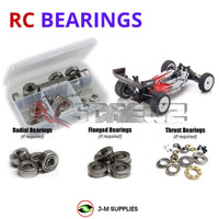 Representative image of an RCScrewZ metal-shielded bearing kit for Kyosho Ultima RB7 1/10 Electric 2WD Buggy (34303); exact bearing sizes and quantities vary by RC model.