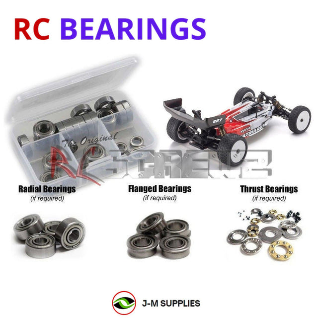RCScrewZ Metal Shielded Bearing Kit kyo195b for Kyosho Ultima RB7 1/10 Electric 2WD Off-Road Racing Buggy (34303) | SET