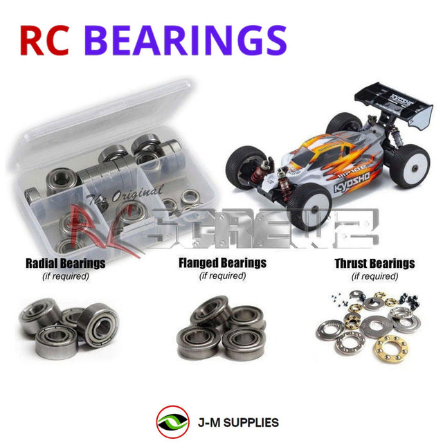 RCScrewZ Metal Shielded Bearing Kit kyo198b for Kyosho Inferno MP10e 1/8 Electric Brushless 4WD Off-Road Racing Buggy Kit (34110) | SET