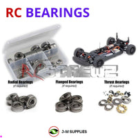 Representative image of an RCScrewZ metal-shielded bearing kit for Kyosho Fazer Mk2 FZ02 1/10 Electric 4WD Touring Car (34461, 34461C); exact bearing sizes and quantities vary by RC model.