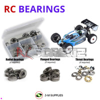 Representative image of an RCScrewZ metal-shielded bearing kit for Kyosho Inferno MP10 TKI2 1/8 Nitro 4WD Buggy (33022, 33025); exact bearing sizes and quantities vary by RC model.