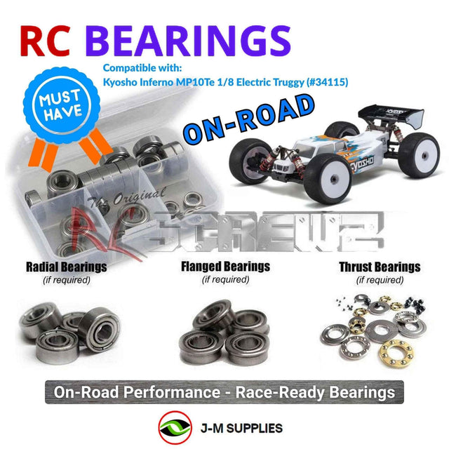 RCScrewZ Metal Shielded Bearing Kit kyo213b for Kyosho Inferno MP10Te 1/8 Electric Brushless 4WD Off-Road Competition Truggy Kit (34115) | SET