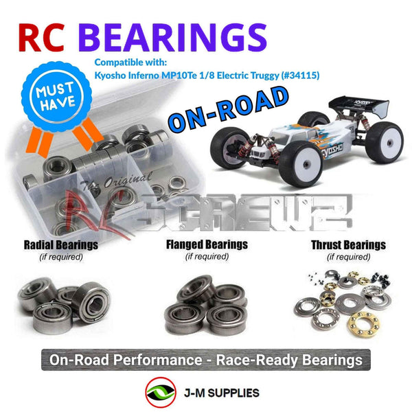 J-M SUPPLIES RC Parts Store - RCScrewZ Metal Shielded Bearing Kit kyo213b for Kyosho Inferno MP10Te 1/8 Electric Brushless 4WD Off-Road Competition Truggy Kit (34115) | RCX