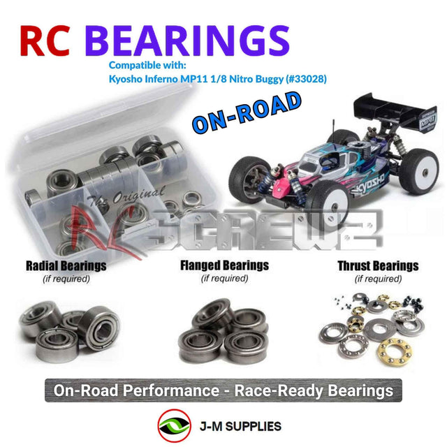 RCScrewZ Metal Shielded Bearing Kit kyo215b for Kyosho Inferno MP11 1/8 Nitro GP 4WD Off-Road Competition Racing Buggy (33028) | SET