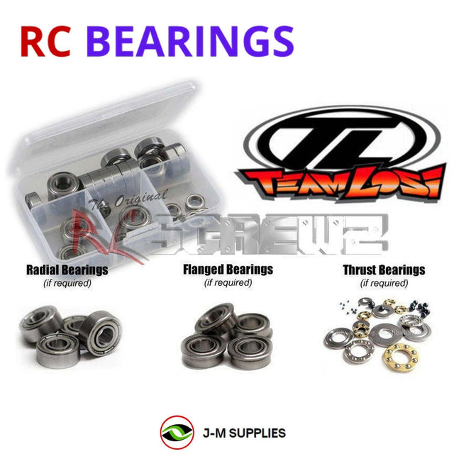 RCScrewZ Metal Shielded Bearing Kit los008b for Team Losi XX-T CR / XX-T CR Graphite Plus 1/10 Electric 2WD Stadium Truck (#LOSA0071, #LOSA0072) | SET