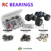 Representative image of an RCScrewZ metal-shielded bearing kit for Team Losi LST Super Truck 1/8 Nitro 4WD Monster Truck (LOSB0010); exact bearing sizes and quantities vary by RC model.